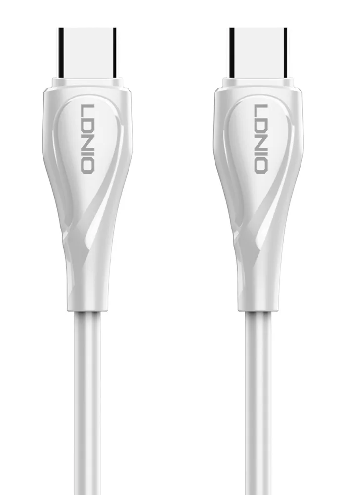 Φωτογραφία προϊόντος: LDNIO καλώδιο USB-C σε USB-C LC611C, 65W PD, 1m, λευκό