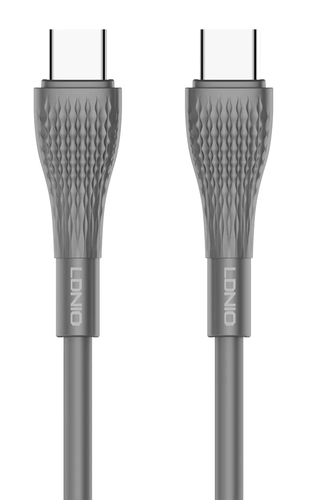 Φωτογραφία προϊόντος: LDNIO καλώδιο USB-C σε USB-C LC671C, 65W PD, 1m, γκρι