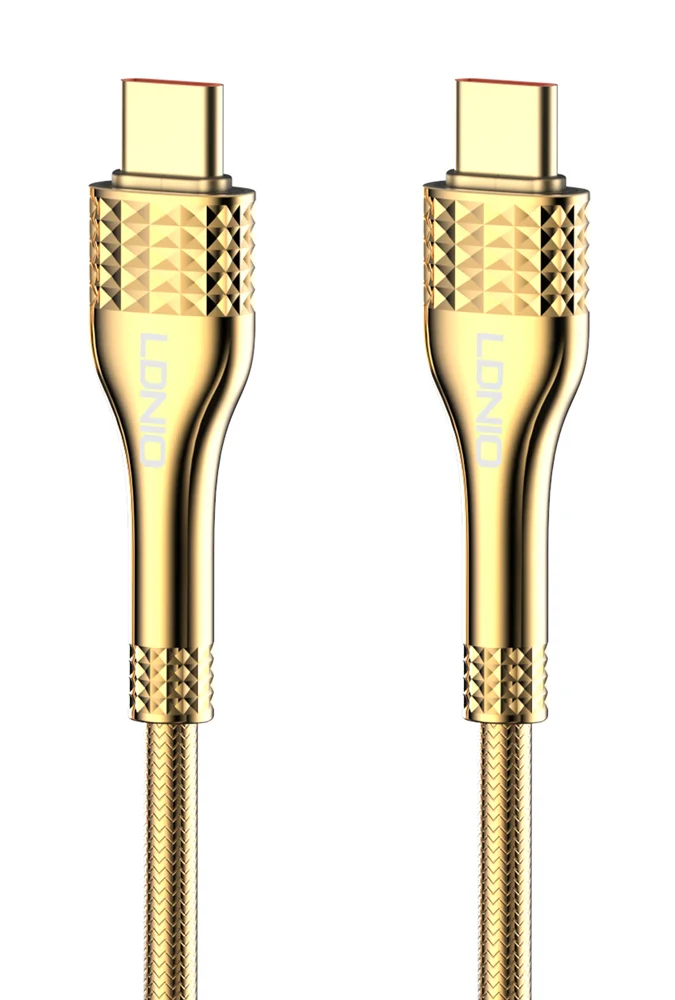Φωτογραφία προϊόντος: LDNIO καλώδιο USB-C σε USB-C LC651C, 65W, 1m, χρυσό