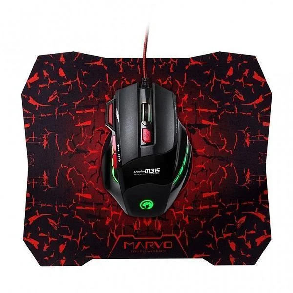 Φωτογραφία προϊόντος: OEM Scorpion M315 + G1 Gaming Ποντίκι Gaming Mouse + Mousepad Set Μαύρο