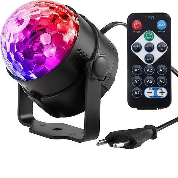 Φωτογραφία προϊόντος: OEM Party Light 10PCB Διακοσμητικό Φωτιστικό με Φωτισμό RGB Party Light LED με Τηλεχειριστήριο σε Μαύρο Χρώμα