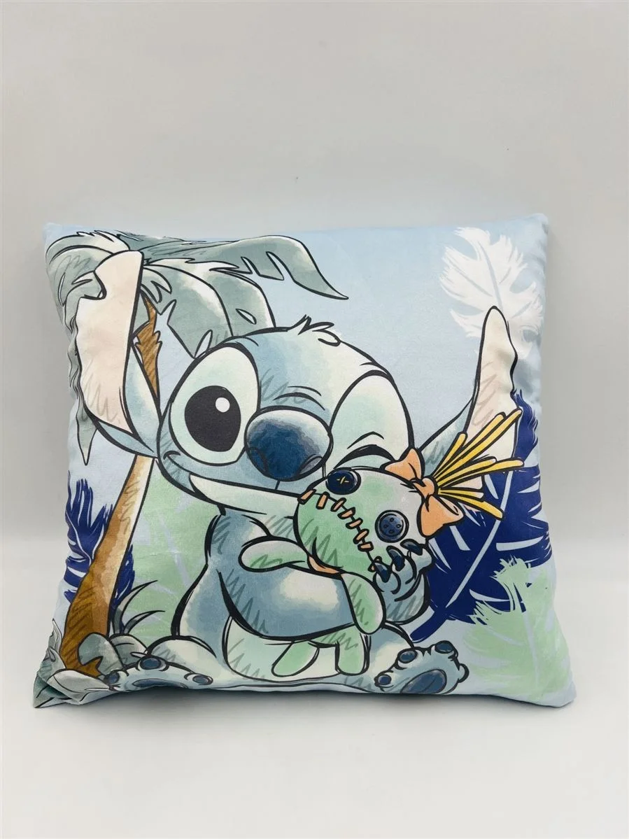 Φωτογραφία προϊόντος: Βελούδινο Μαξιλάρι Disney Home Stitch 612 38X38 Pale Blue 100% Velboa
