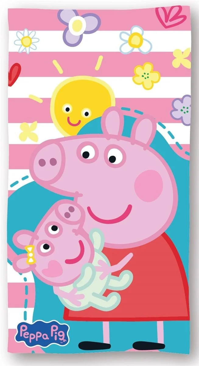 Φωτογραφία προϊόντος: Πετσέτα Θαλάσσης Quick Dry Hasbro Peppa Pig 821 70X140 White-Pink 100% Microfiber