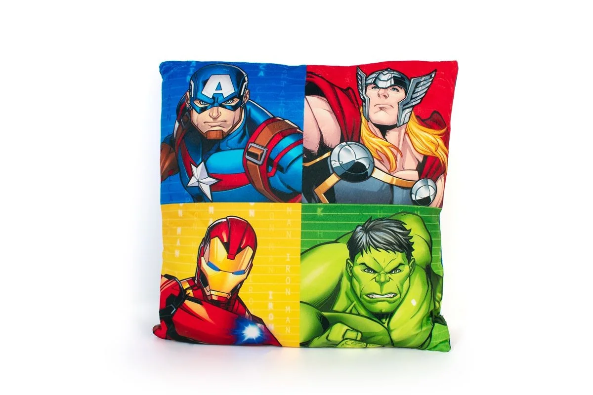 Φωτογραφία προϊόντος: Βελούδινο Μαξιλάρι Marvel Avengers 53 38X38 Blue 100% Velboa