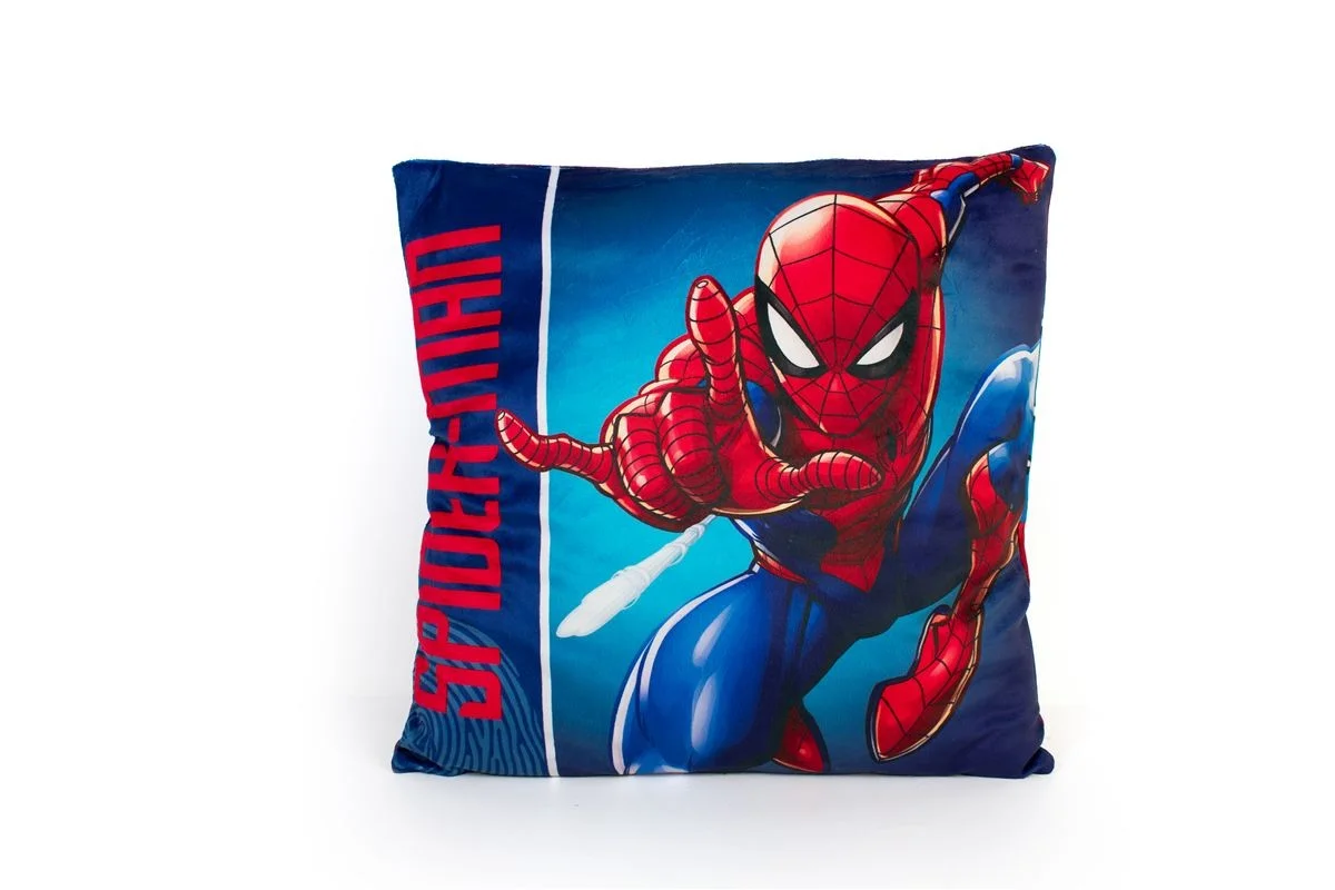 Φωτογραφία προϊόντος: Βελούδινο Μαξιλάρι Marvel Spider-Man 07 38X38 Blue 100% Velboa