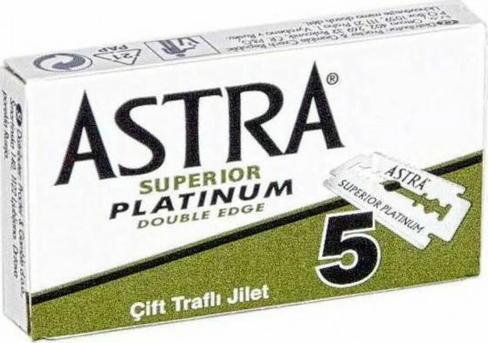 Φωτογραφία προϊόντος: Astra by Gillette Superior platinum Double Edge Blades 5pcs (ξυραφάκια)