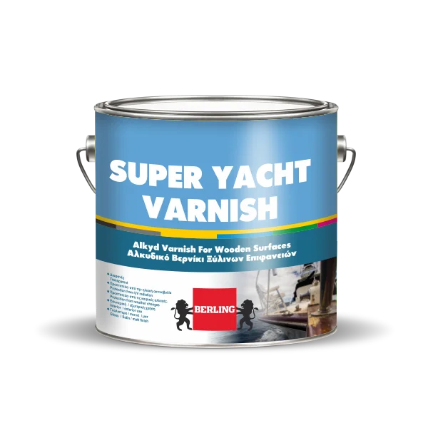 Φωτογραφία προϊόντος: Berling Super Yacht Varnish Βερνίκι Θαλάσσης Ξύλινων Επιφανειών Διάφανες 750ml