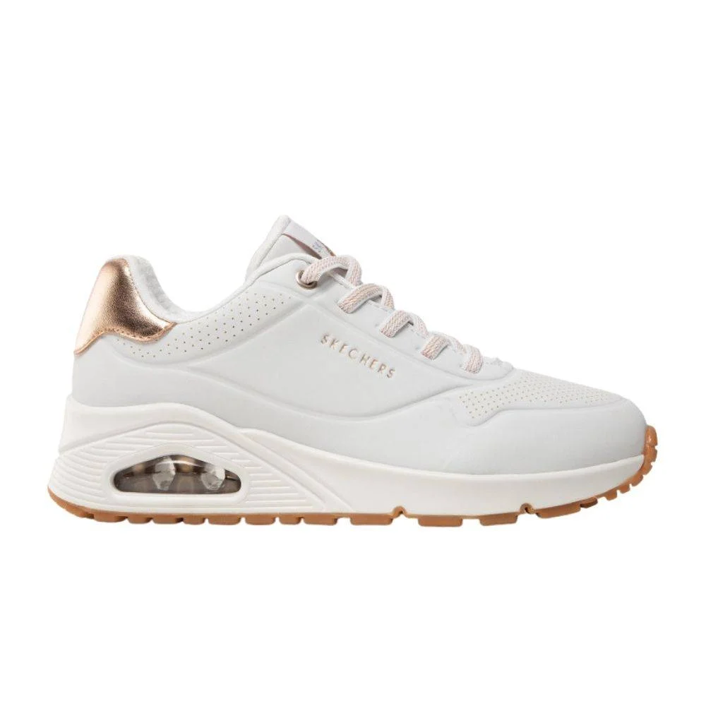Φωτογραφία προϊόντος: 155196-WHT - SKECHERS WOMENS SHIMMER AWAY SNEAKERS WHITE / GOLD Color