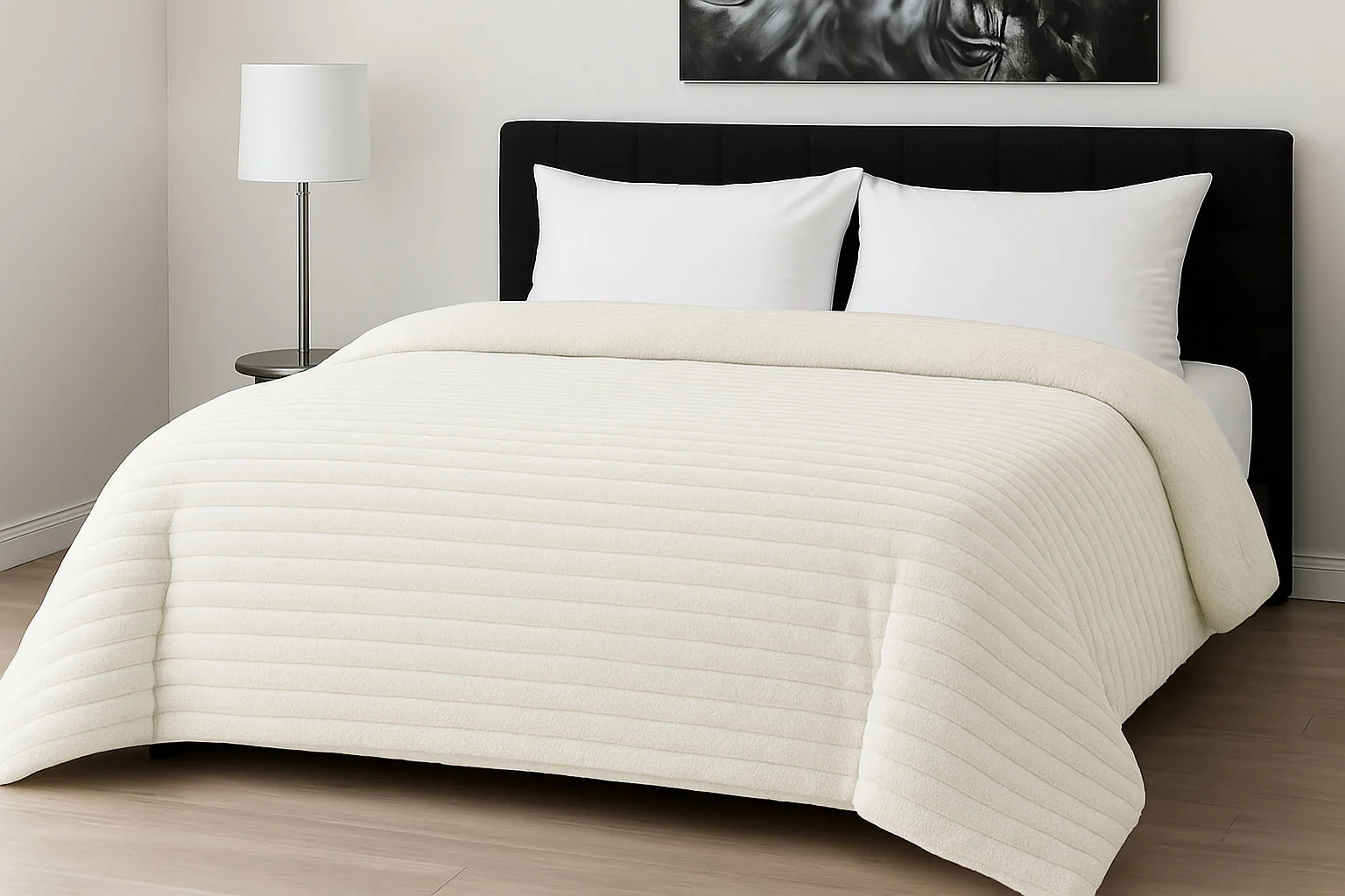 Φωτογραφία προϊόντος: Κουβερτοπάπλωμα Le Blanc Flannel Comfort Υπέρδιπλο 220Χ240 700gsm RIB Ivory
