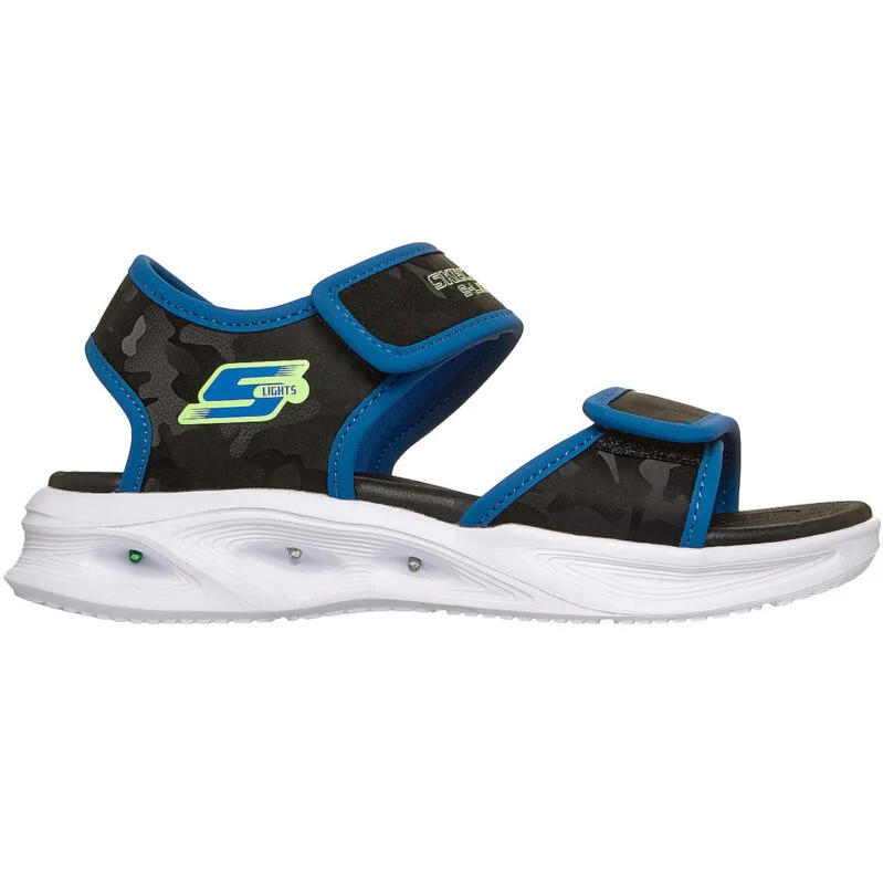 Φωτογραφία προϊόντος: SKECHERS JR Double Strap Multi-Colored Lighted River Sandal (407010L-BKBL) ΥΠΟΔΗΜΑ