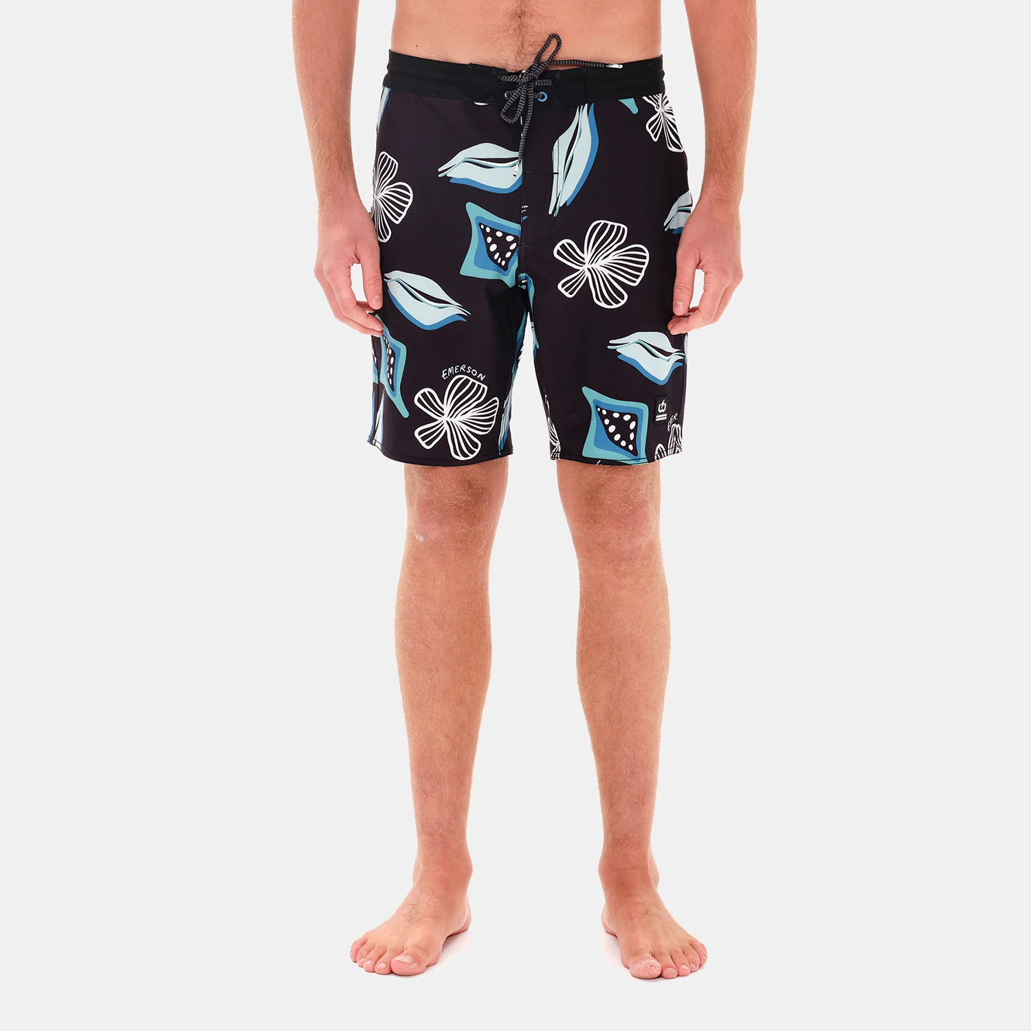 Φωτογραφία προϊόντος: EMERSON MEN'S PRINTED RECYCLED 19" SWIM SHORTS ΜΑΥΡΟ