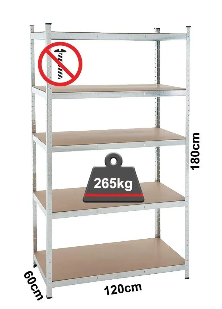 Φωτογραφία προϊόντος: Inox Kiss Ραφιέρα με 5 ράφια MDF SH500