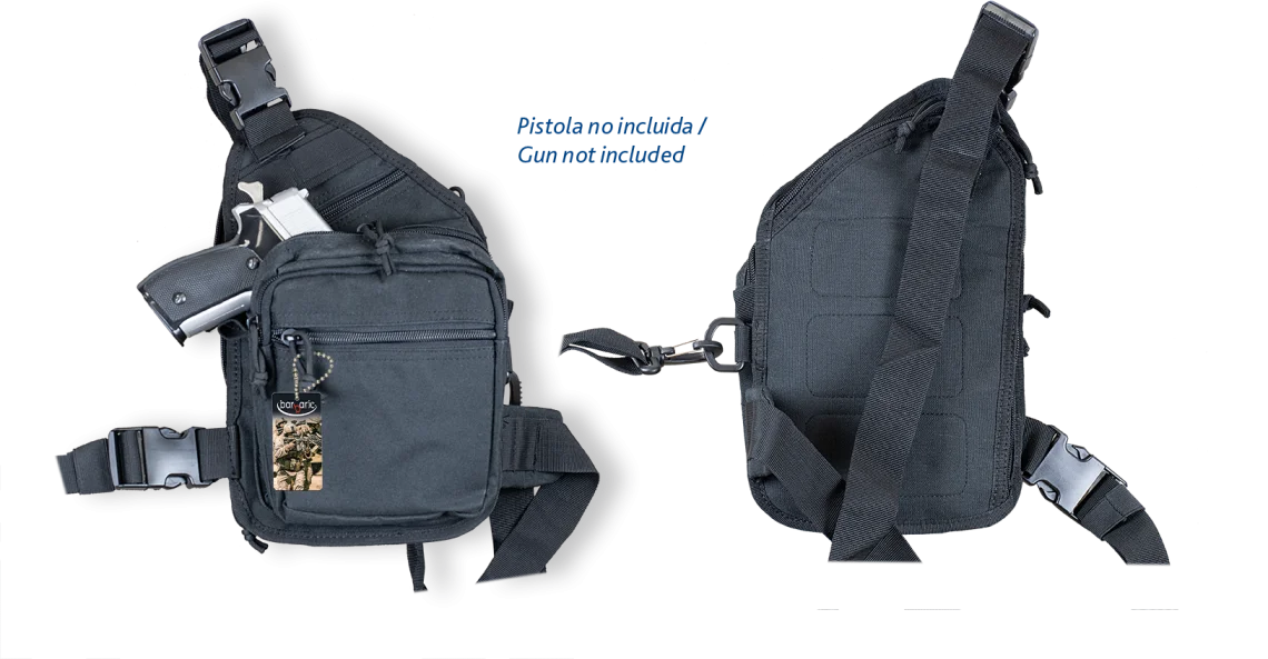 Φωτογραφία προϊόντος: Albainox Τσαντάκι ώμου Barbaric black sling bag pour gun