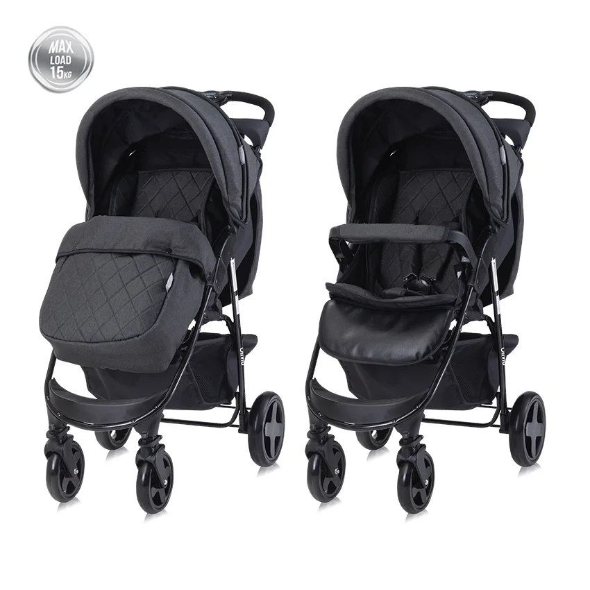 Φωτογραφία προϊόντος: LORELLI - BABY STROLLER OLIVIA BLACK+FOOOTCOVER - 10021872305