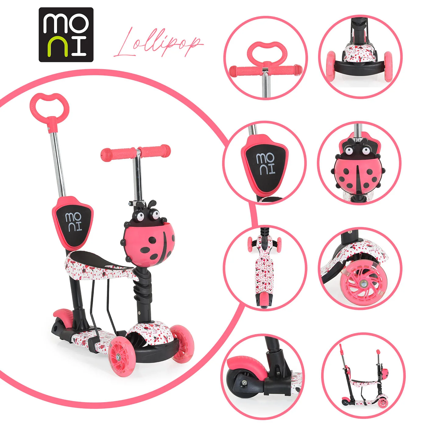 Φωτογραφία προϊόντος: MONI - Scooter Lollipop red - 3800146227906
