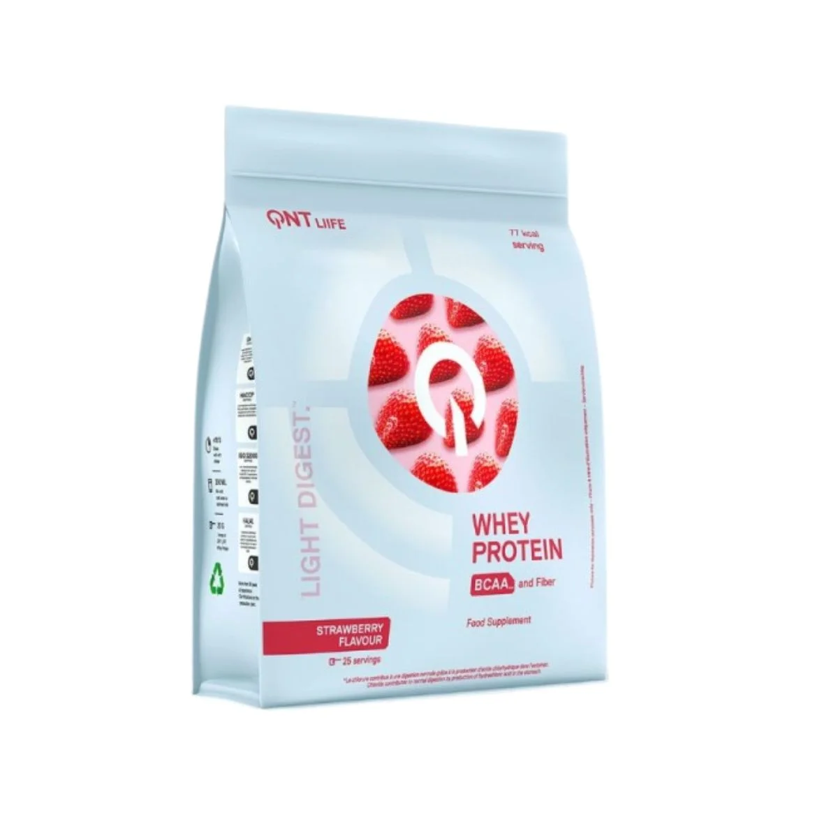 Φωτογραφία προϊόντος: QNT Light Digest Whey Πρωτεΐνη Ορού Γάλακτος Χωρίς Γλουτένη με Γεύση Φράουλα 500gr