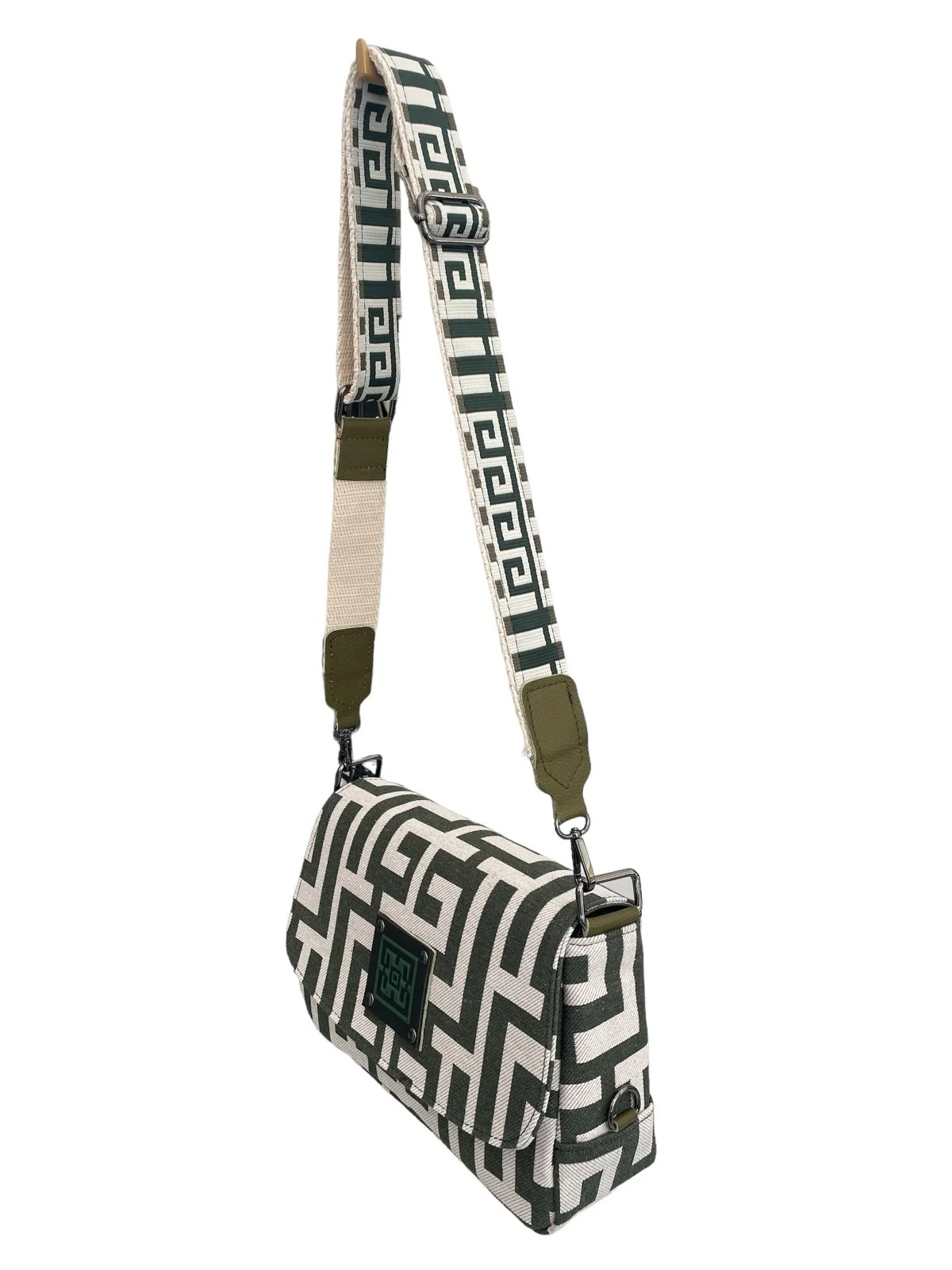 Φωτογραφία προϊόντος: Midneto Phivos I green beige Labyrinth Bag