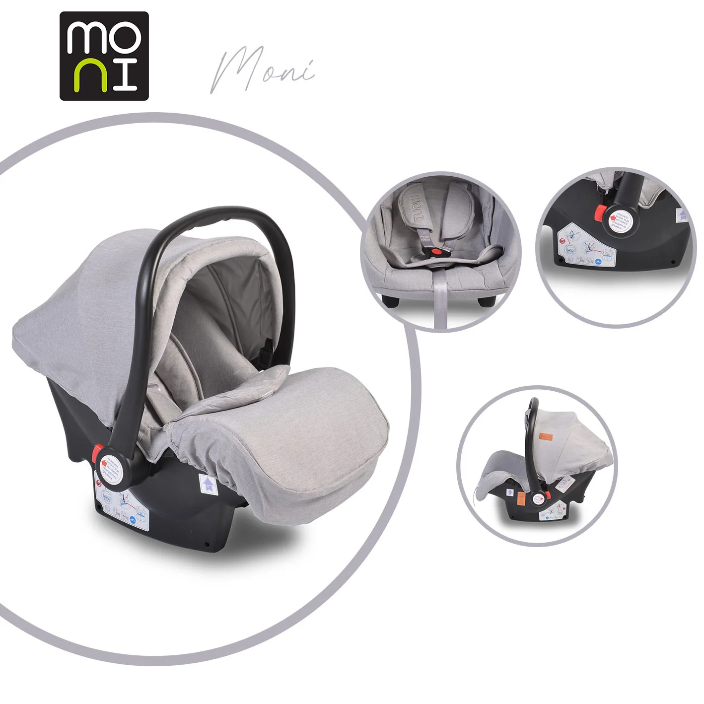 Φωτογραφία προϊόντος: MONI - Car seat Moni light grey - 3801005150038