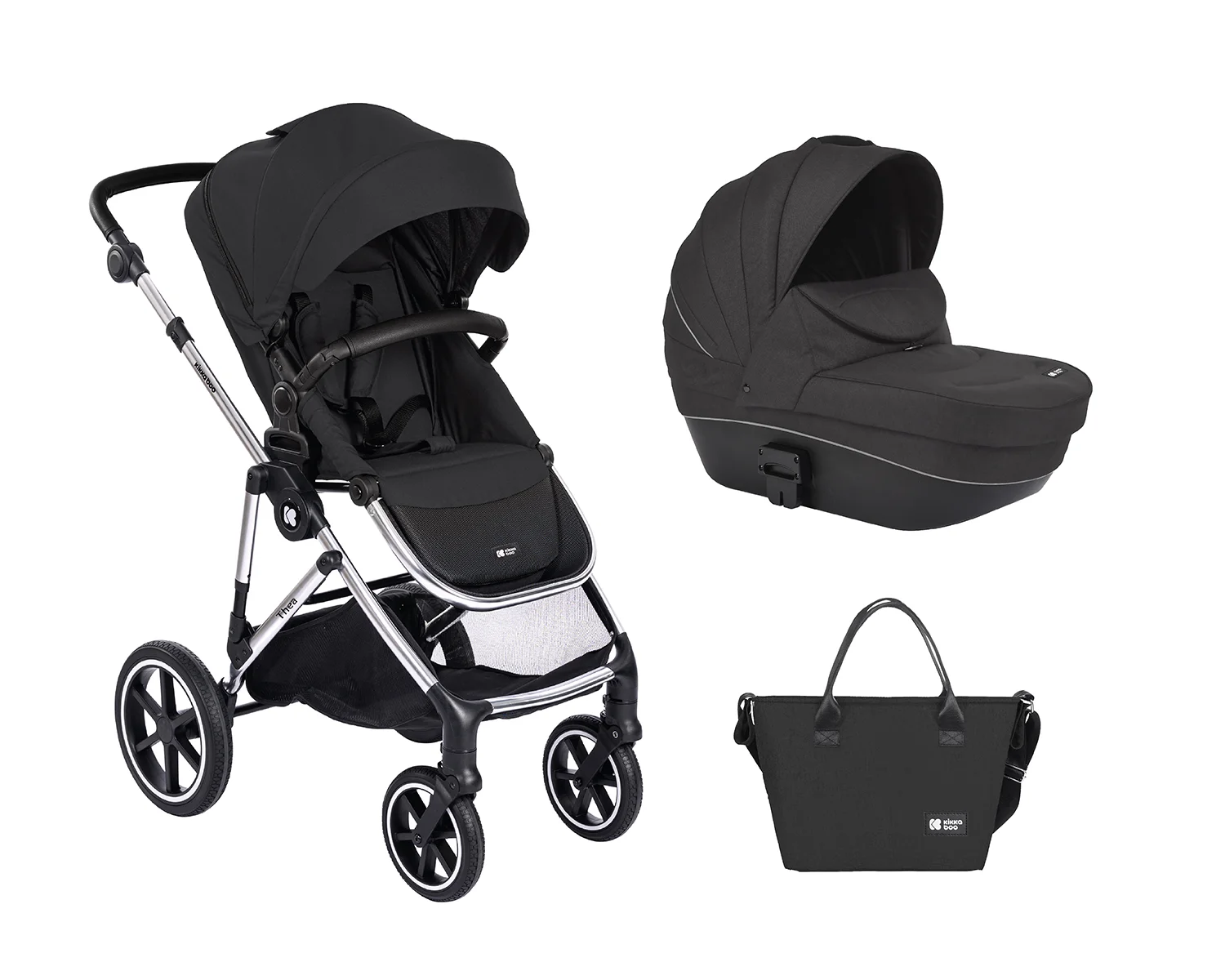 Φωτογραφία προϊόντος: Kikka Boo - Stroller 2in1 with carrycot Thea Black - 31001020108