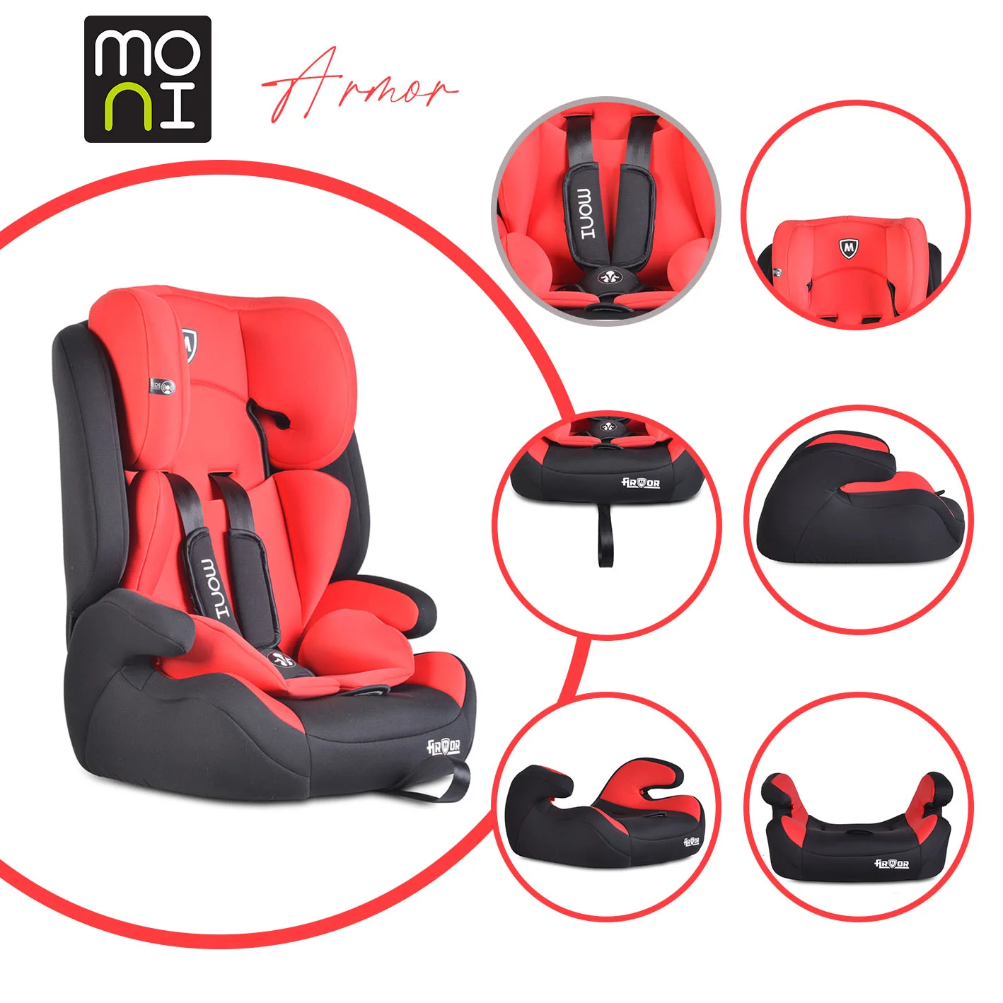 Φωτογραφία προϊόντος: MONI - Car seat Armor red - 3800146238957