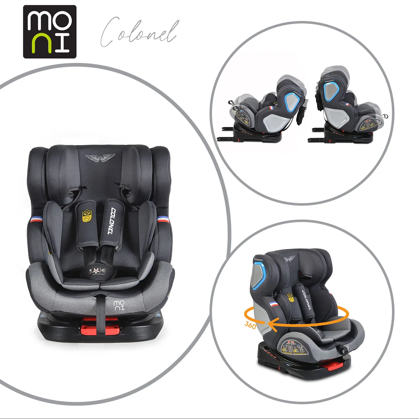 Φωτογραφία προϊόντος: MONI - Car seat Colonel light grey - 3801005150205