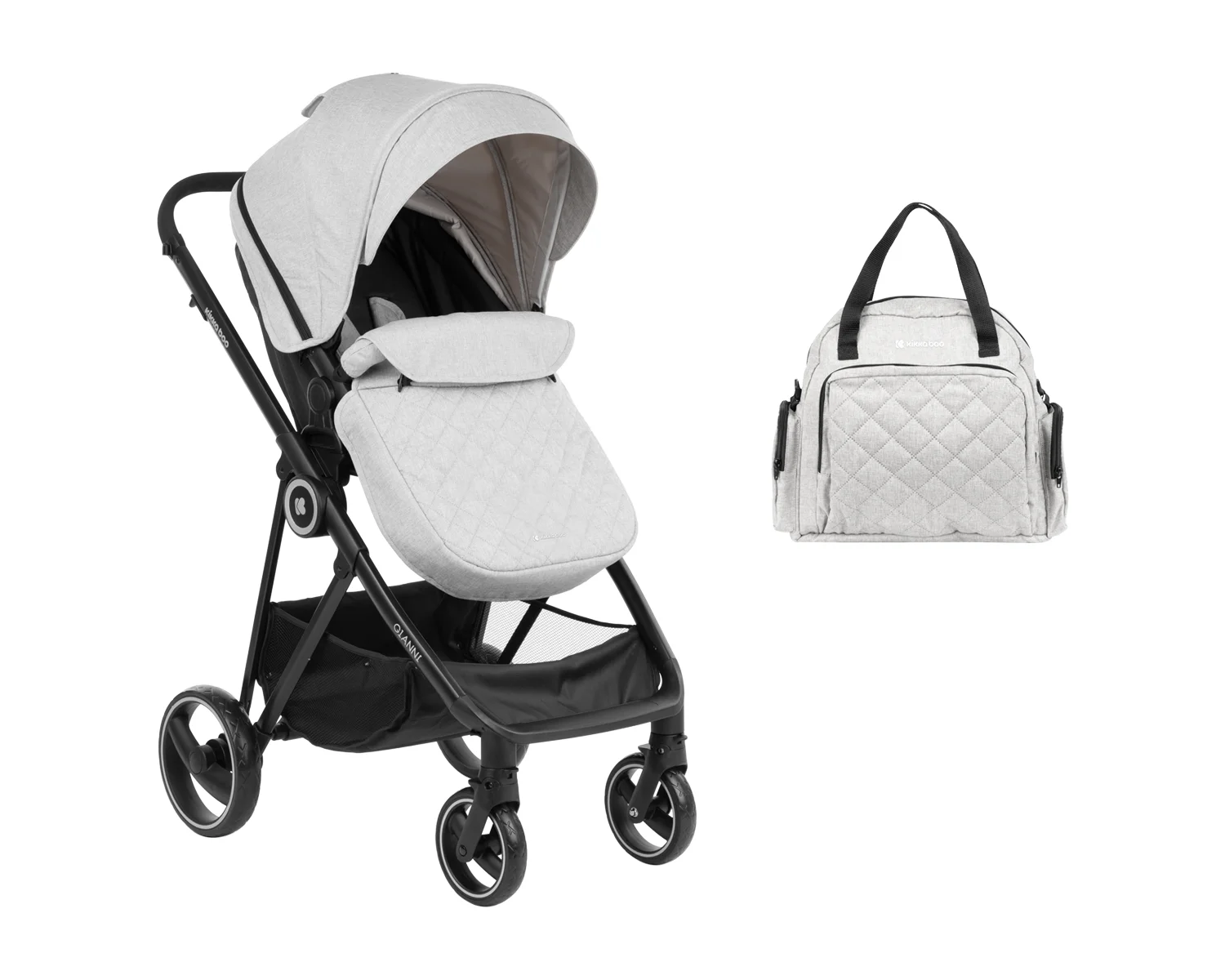 Φωτογραφία προϊόντος: Kikka Boo - Stroller 2in1 transf. seat Gianni Grey 2023 - 31001020120