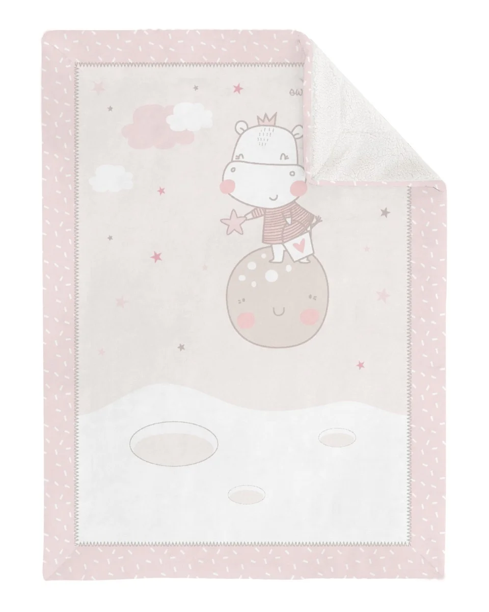 Φωτογραφία προϊόντος: Kikka Boo - Super soft sherpa blanket 110/140 cm Hippo Dreams - 31103020136
