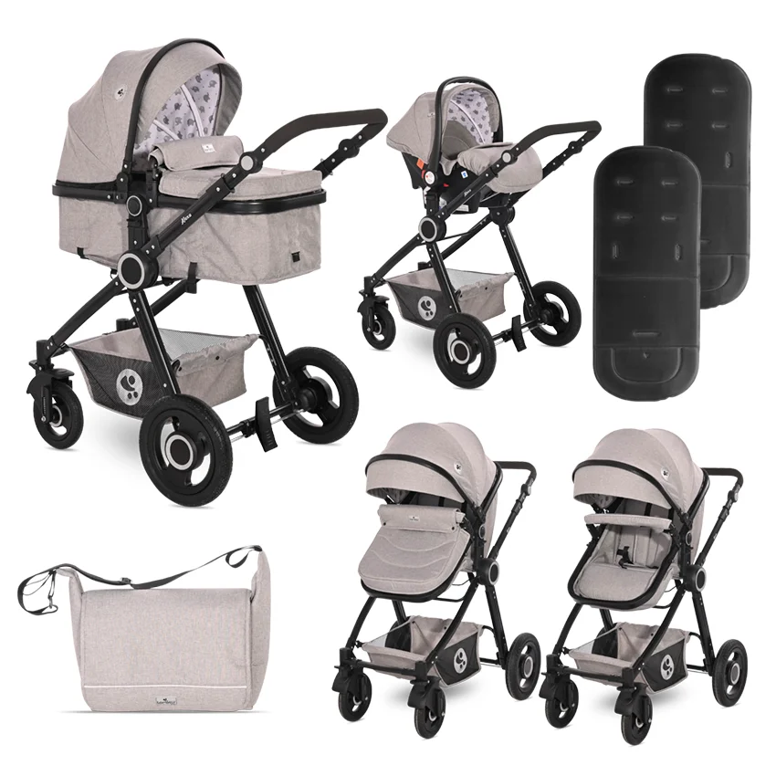 Φωτογραφία προϊόντος: LORELLI - BABY STROLLER ALEXA SET OPALINE GREY ELEPHANTS - 10021292185