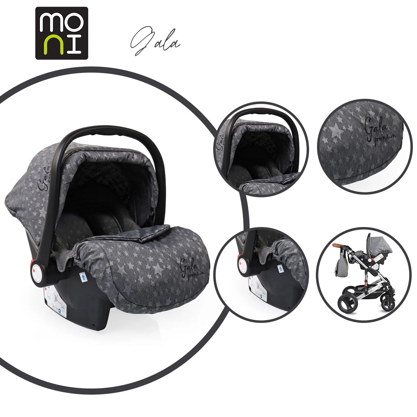 Φωτογραφία προϊόντος: MONI - Car seat Gala Premium stars - 3800146239312