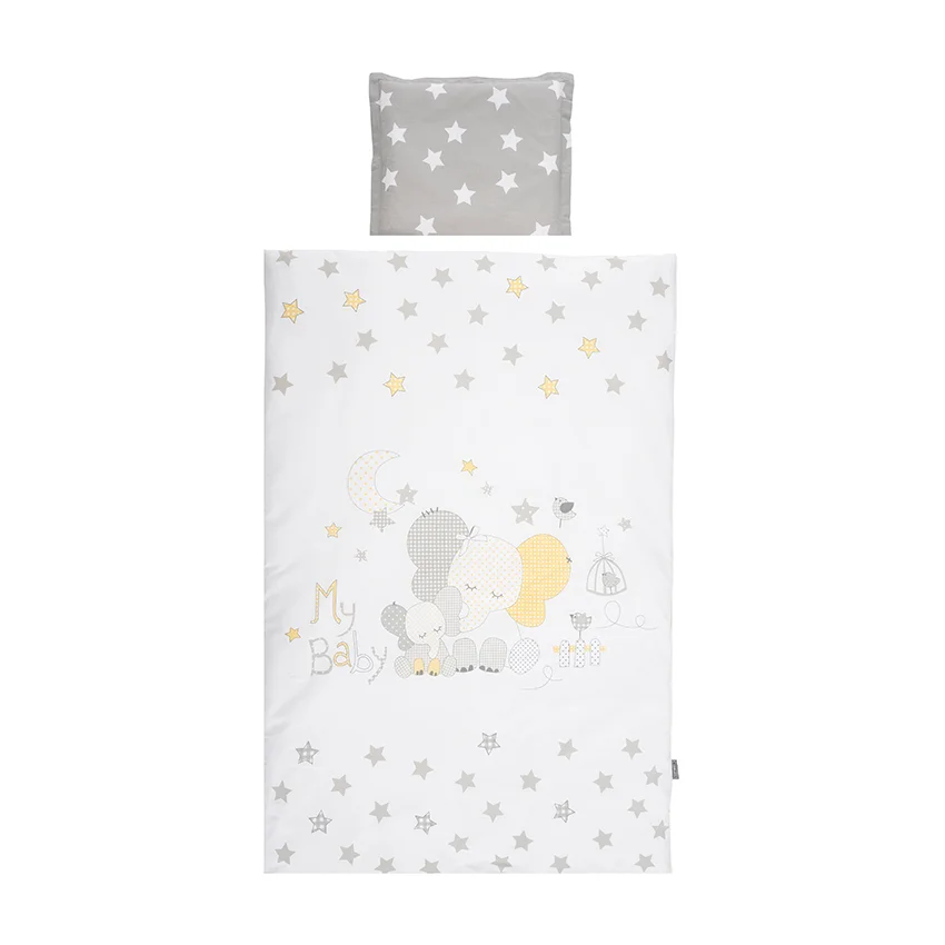 Φωτογραφία προϊόντος: LORELLI - SET 3 PCS COSY RANFORCE GREY ELEPHANT STARS - 10420014701