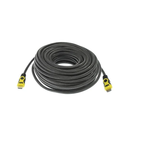 Φωτογραφία προϊόντος: Andowl Braided Cable HDMI male - HDMI QHD200 male 20m Μαύρο