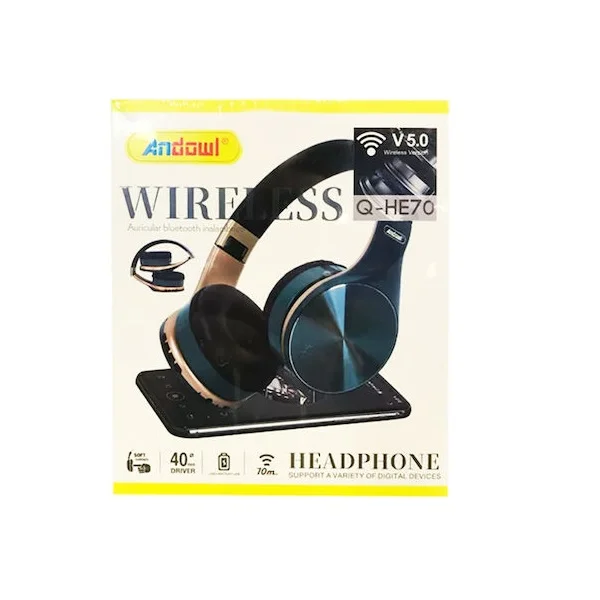 Φωτογραφία προϊόντος: Andowl Q-HE70 Ασύρματα Bluetooth On Ear Ακουστικά Μαύρα