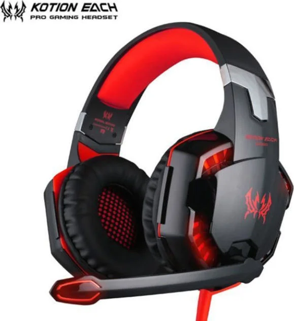 Φωτογραφία προϊόντος: OEM Ακουστικά Gaming Surround Audio με μικρόφωνο ακύρωσης θορύβου και LED φωτισμό – Kotion Each G2000