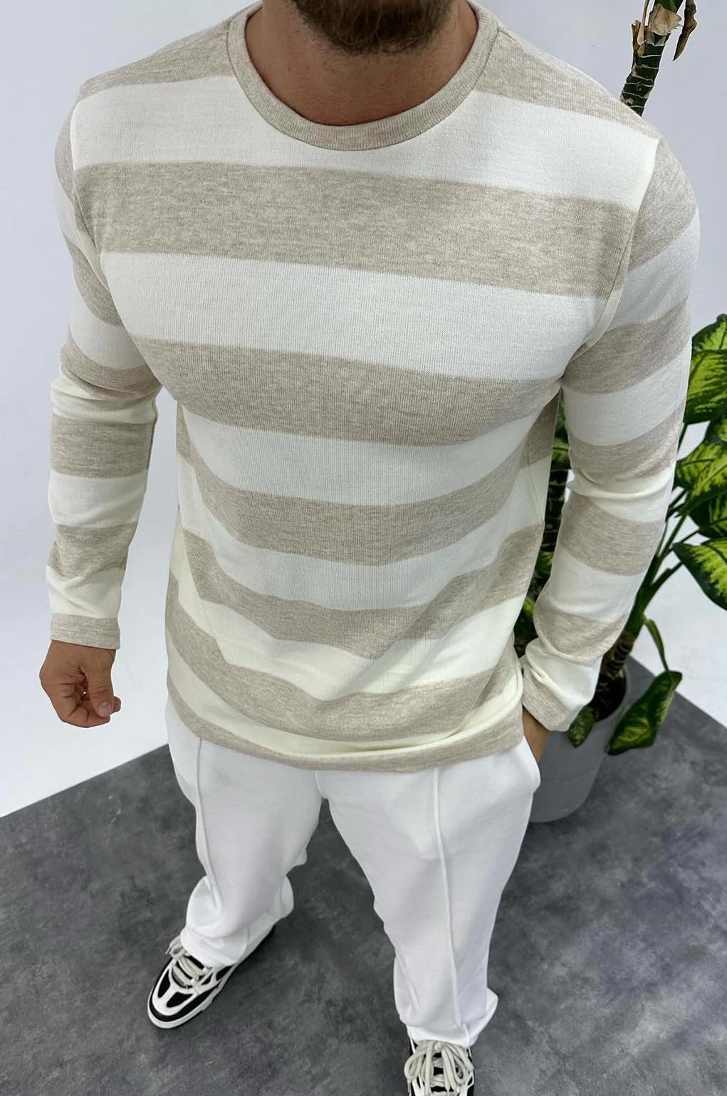 Φωτογραφία προϊόντος: Μπλούζα Striped Beige 5032