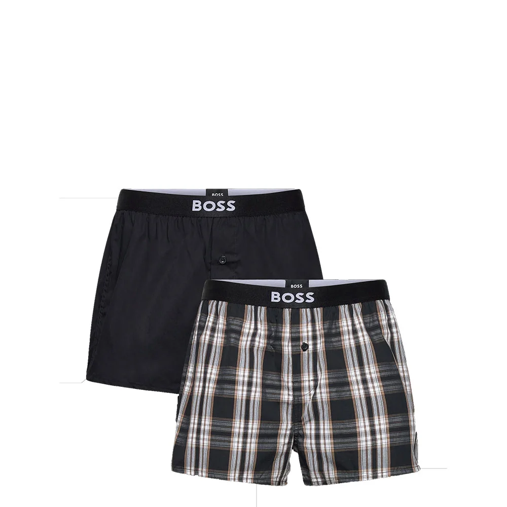Φωτογραφία προϊόντος: Ανδρικό Boxer Ποπλίνα 2pack BOSS 50535781-003 Μαύρο