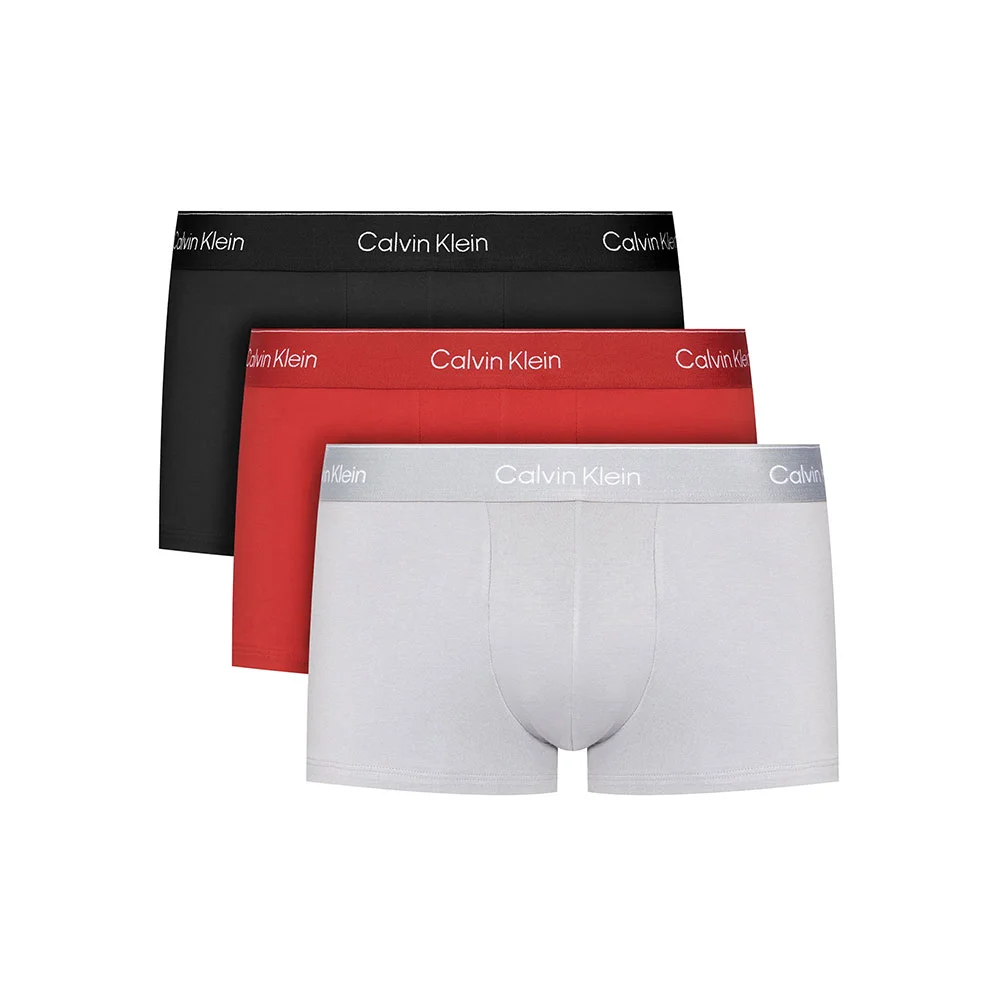 Φωτογραφία προϊόντος: Ανδρικό Boxer Cotton Stretch 3pack Calvin Klein LV00NB4564-0FD Μαύρο Κόκκινο Γκρι