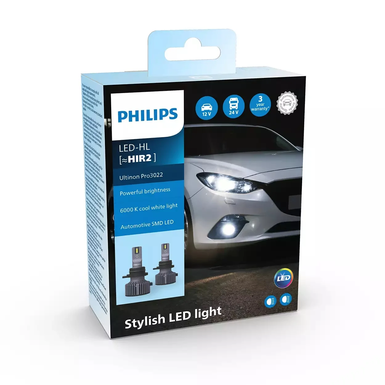 Φωτογραφία προϊόντος: PHILIPS HIR2 Ultinon Pro3022 LED 6000K 12V/24V 11012U3022X2 2τμχ