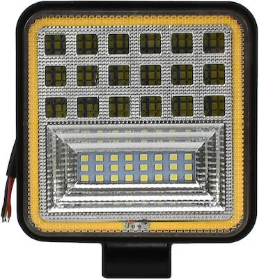 Φωτογραφία προϊόντος: LED Προβολάκι 12V Αδιάβροχο 126W Λευκού Φωτισμού OEM 126WS – Μαύρο