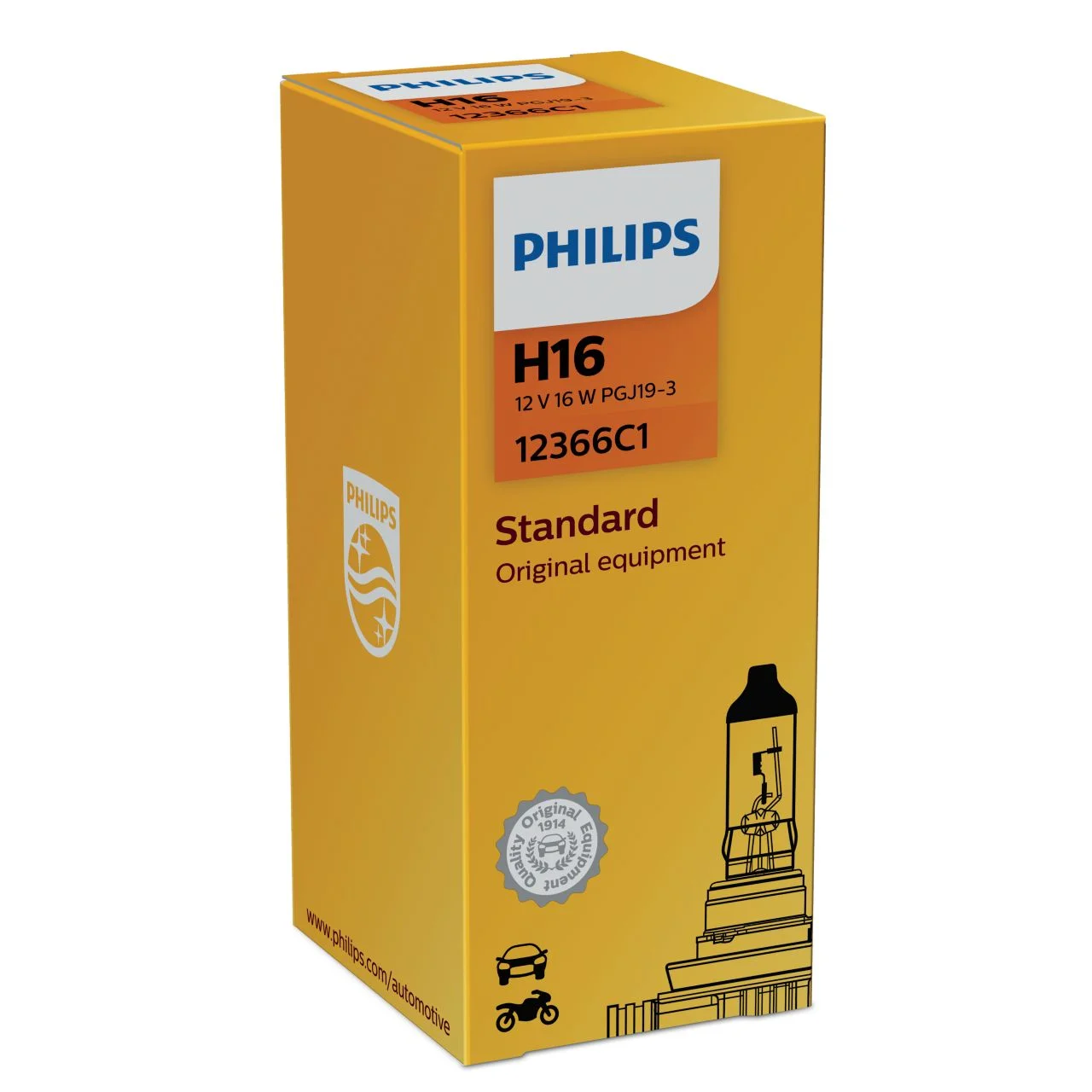 Φωτογραφία προϊόντος: PHILIPS H16 Vision 12V 19W (12366C1) 1τμχ