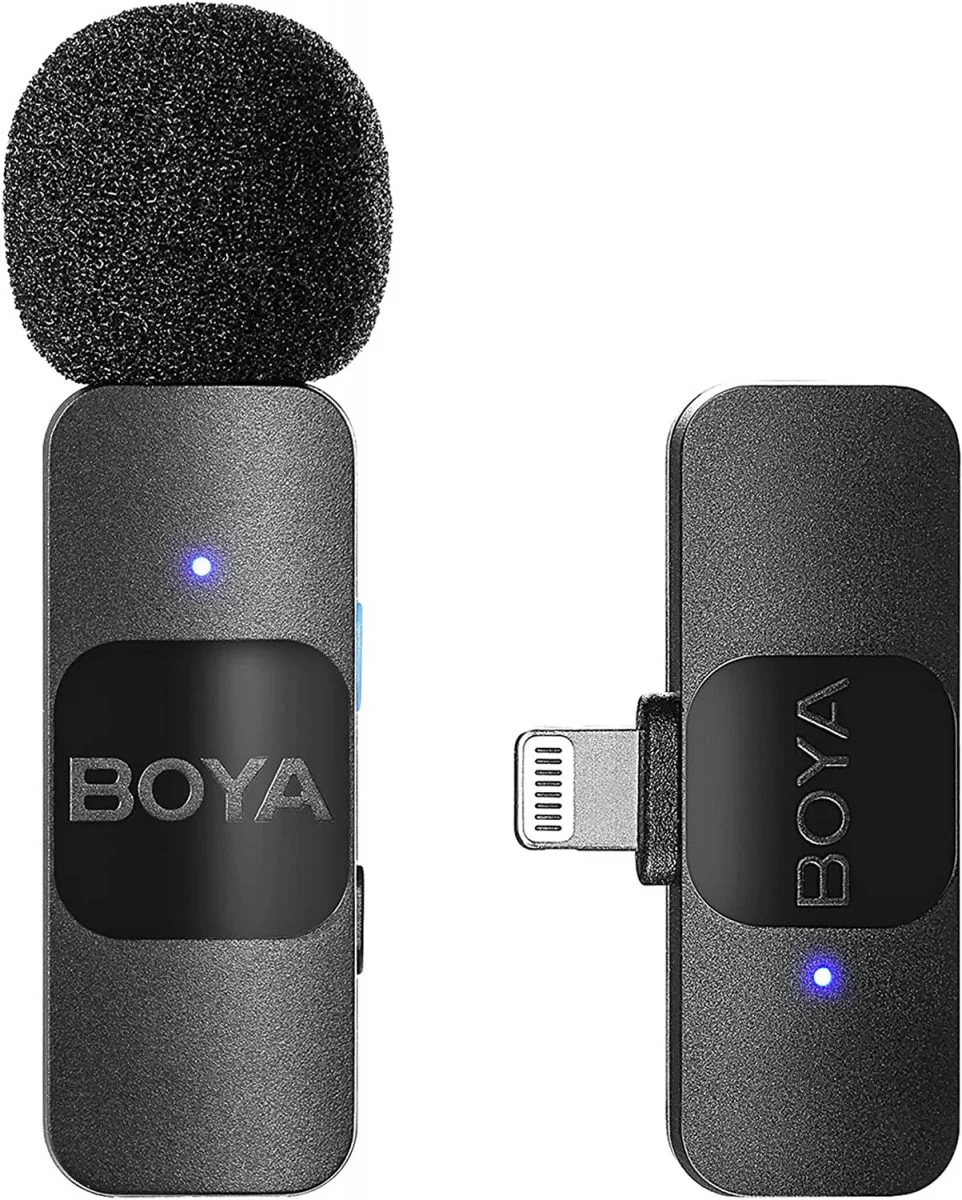 Φωτογραφία προϊόντος: BOYA BY-V1 Wireless Lavalier Microphone for iPhone iPad Mini Lapel Lightning connection