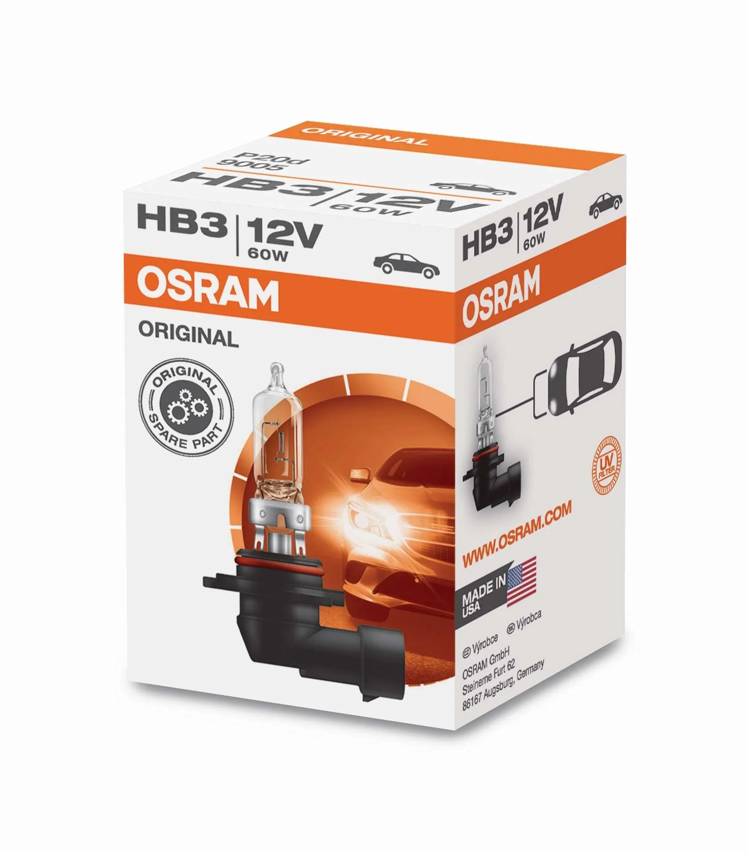 Φωτογραφία προϊόντος: OSRAM HB3 12V 60W Original (9005) 1τμχ