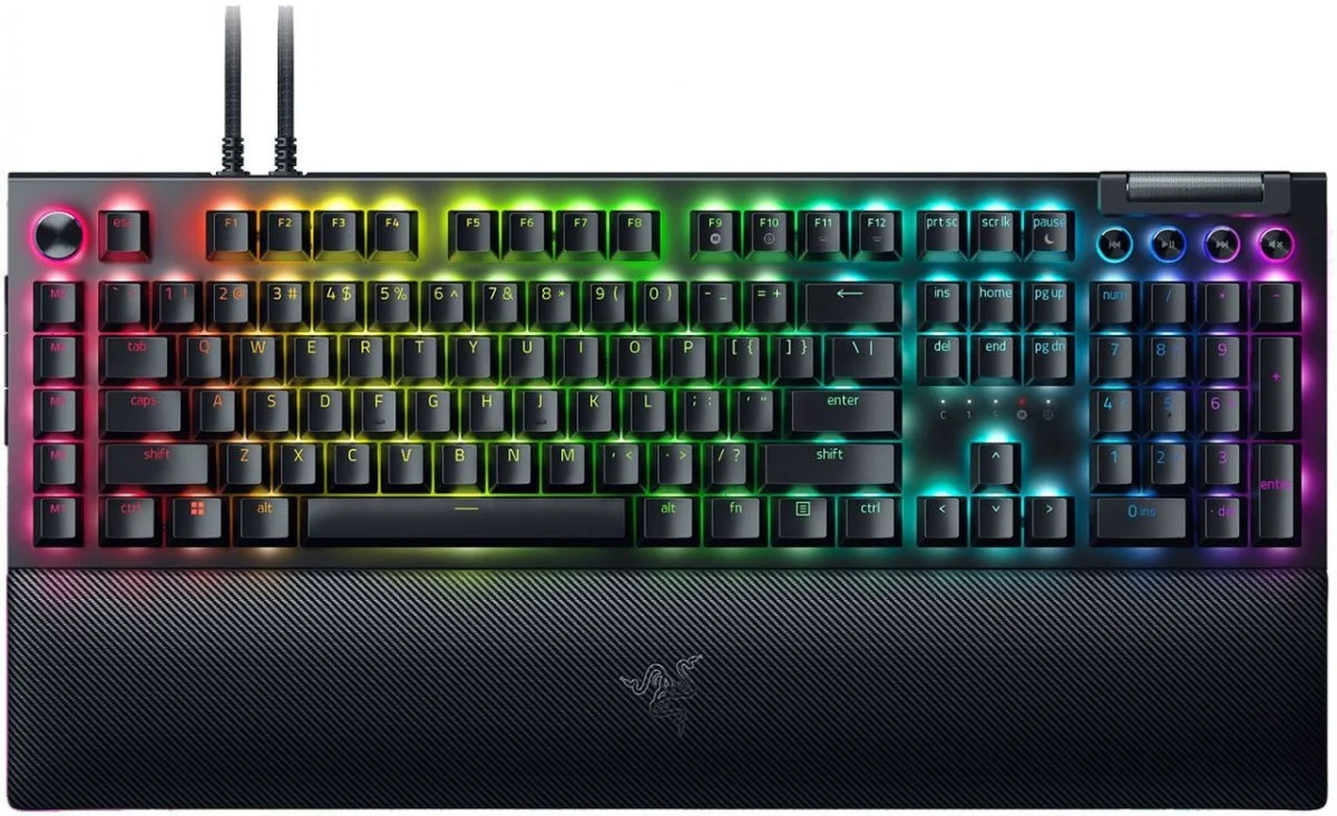 Φωτογραφία προϊόντος: Razer BLACKWIDOW V4 PRO - Gaming Mechanical RGB Keyboard with Yellow Silent Switches & Macros