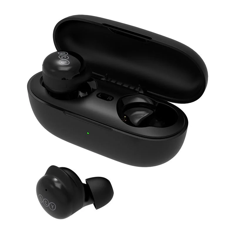Φωτογραφία προϊόντος: QCY T17 TWS BLACK 6mm dynamic driver-mic noise cancel. Music time: 4h. Calling time: 3,5h. Bluetooth