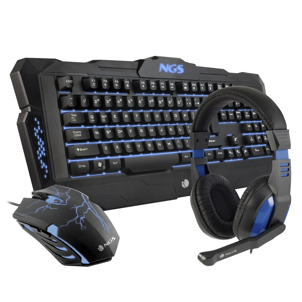 Φωτογραφία προϊόντος: NGS GBX-1000 HIGH END GAMING SET KEYBOARD+MOUSE+HEADSET
