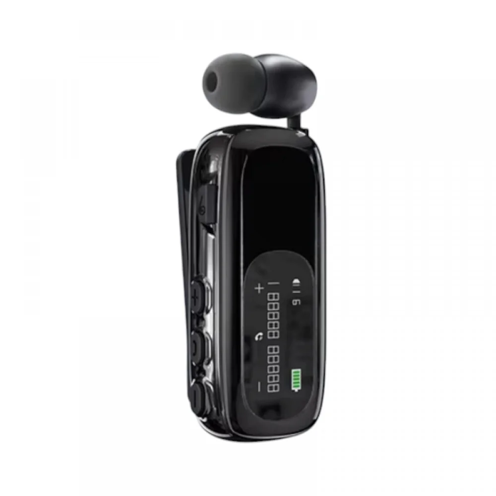 Φωτογραφία προϊόντος: OEM Bluetooth Handsfree K75 Πετου Με Καλωδιο Περιελιξης Μαυρο. (K75BLK)
