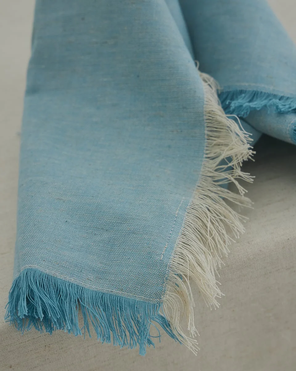 Φωτογραφία προϊόντος: Pennie Μονόχρωμη Cottonlinen Πετσέτα Φαγητού με Κρόσσι Tomar 53x53cm 53x53cm Άκουα