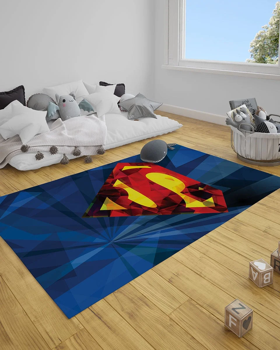 Φωτογραφία προϊόντος: Pennie Παιδικό Χαλί Superman Logo Warner Bros σε 2 Διαστάσεις 130x180cm Μπλε