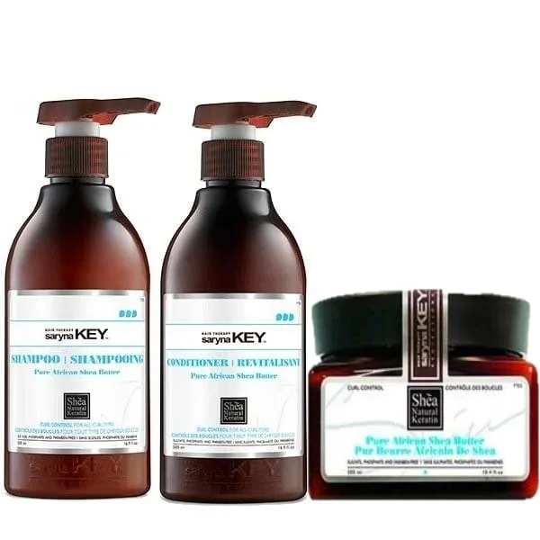 Φωτογραφία προϊόντος: Saryna Key Curl Control Trio Full Pack (Shampoo 300ml,Conditioner 300ml,Butter 500ml)