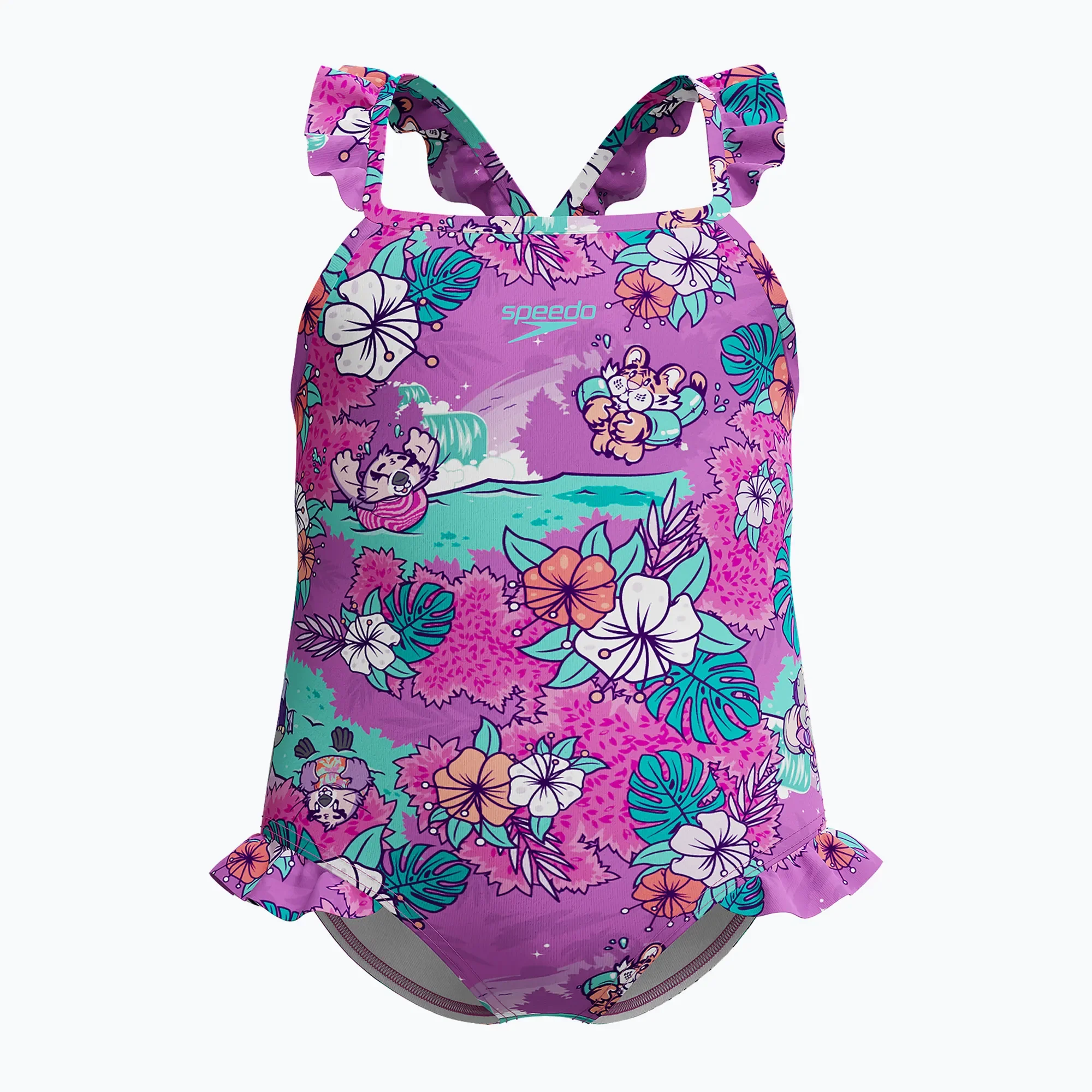 Φωτογραφία προϊόντος: Speedo Learn To Swim Printed Frill Thinstrap 0031461-8239 Βιολετί