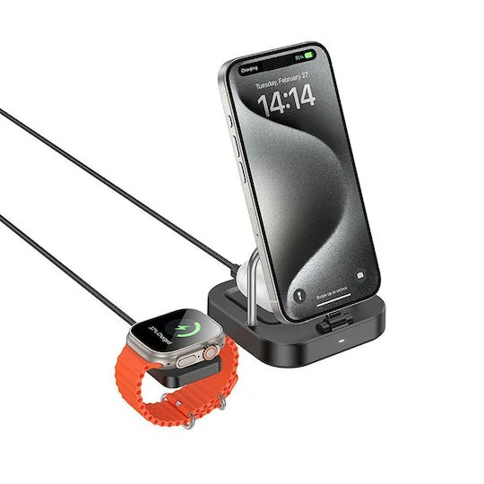Φωτογραφία προϊόντος: HOCO wireless charger 3in1 compatible with Apple Watch 3A 5W CQ16A black